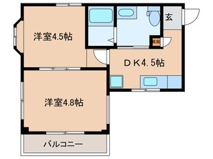 コーポ・ニューリーフの物件間取画像